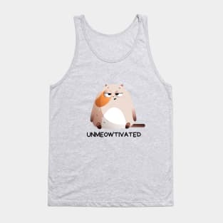 Unmeowtivated | Cute Unmotivated Cat Pun Tank Top